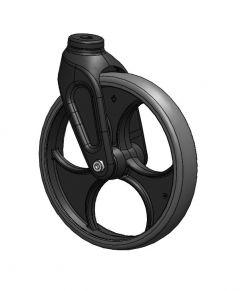 Grip Vorderradgabel mit Vorderrad, schwarz, Stück