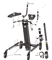 Exploded view with spare parts TOPRO Taurus E Basic